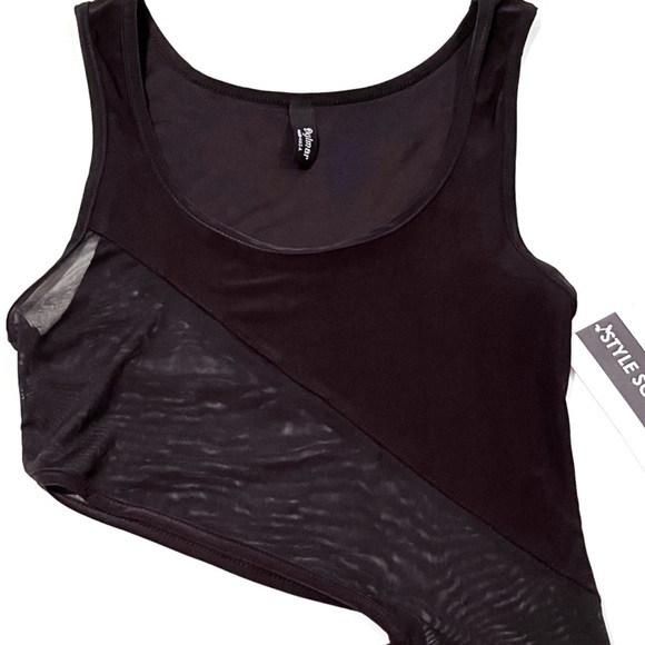 Style Society Mesh Cutout Dress Black Stretchy Small Cocktail Club Sexy Party - Picture 4 of 10